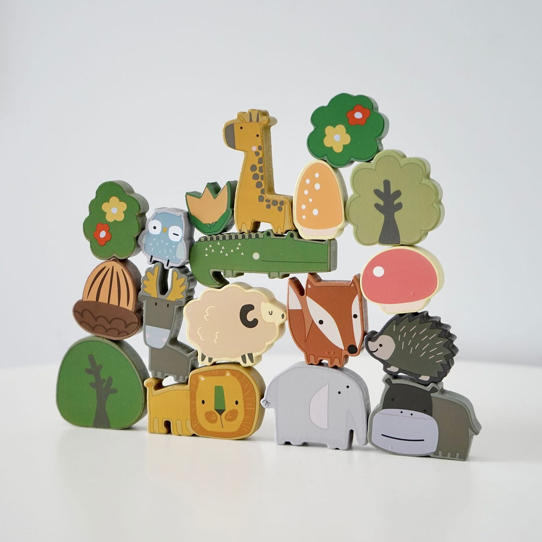 Animal Balance Blocks – Wooden Stacking & Coordination Toy for Kids - The Little Lights