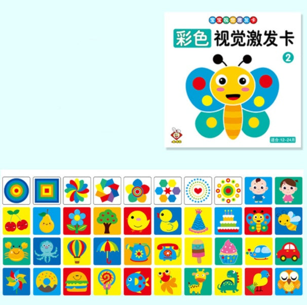 Infant Early Education Training Cards – High Contrast Flashcards for Newborn Visual Development | Baby Brain Stimulation Set - The Little Lights