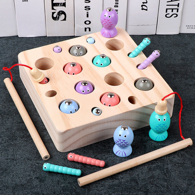 Montessori Magnetic Wooden Fishing Toy for Toddlers (1–3 Years) – Hand-Eye Coordination & Fine Motor Skill Game - The Little Lights