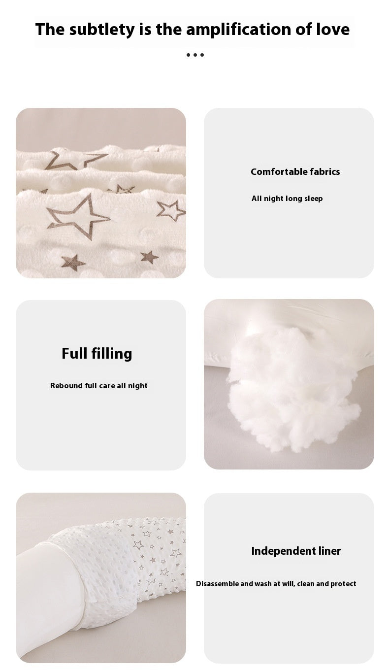 U-Shaped Maternity Pillow – Full Body Pregnancy Support Cushion (140x28cm) - The Little Lights