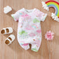 Rainbow Cloud Baby Romper – Short Sleeve Cotton Jumpsuit for Summer (0–12M) - The Little Lights
