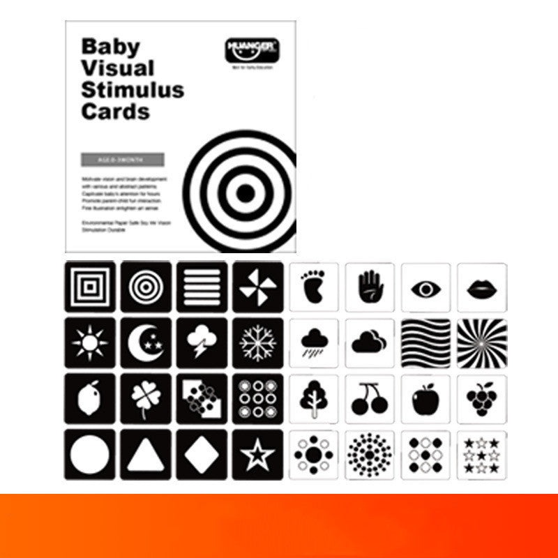 Infant Early Education Training Cards – High Contrast Flashcards for Newborn Visual Development | Baby Brain Stimulation Set - The Little Lights