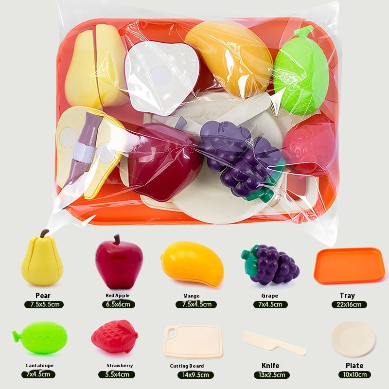 Kids’ Pretend Play Fruit Cutting Set – Montessori-Inspired Emulational Food Slicer Toy for Toddlers - The Little Lights
