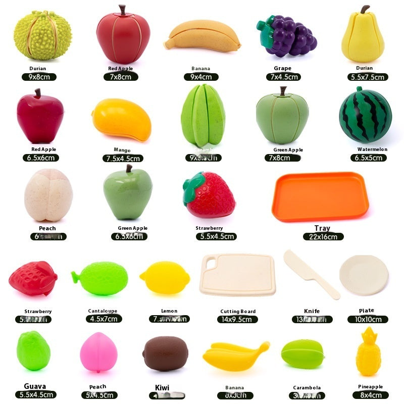 Kids’ Pretend Play Fruit Cutting Set – Montessori-Inspired Emulational Food Slicer Toy for Toddlers - The Little Lights