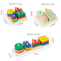 Montessori Wooden Shape & Color Matching Blocks – Early Learning Toy for Toddlers (1–3 Years) - The Little Lights