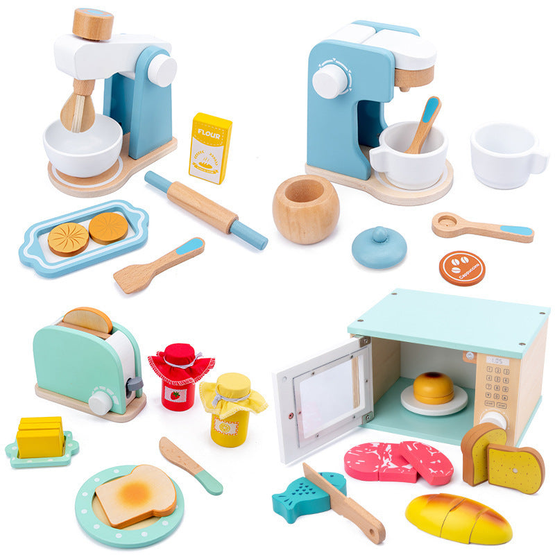 Wooden Bread Maker Pretend Play Set – Montessori-Inspired Kitchen Toy for Kids - The Little Lights