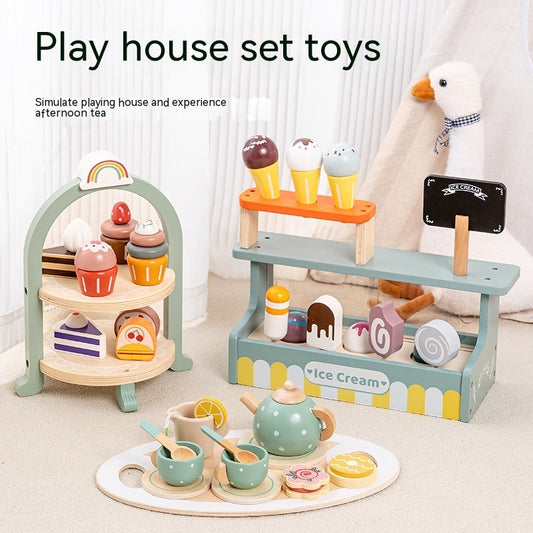Wooden Afternoon Tea Set – Pretend Play Tea Party Toy for Kids - The Little Lights