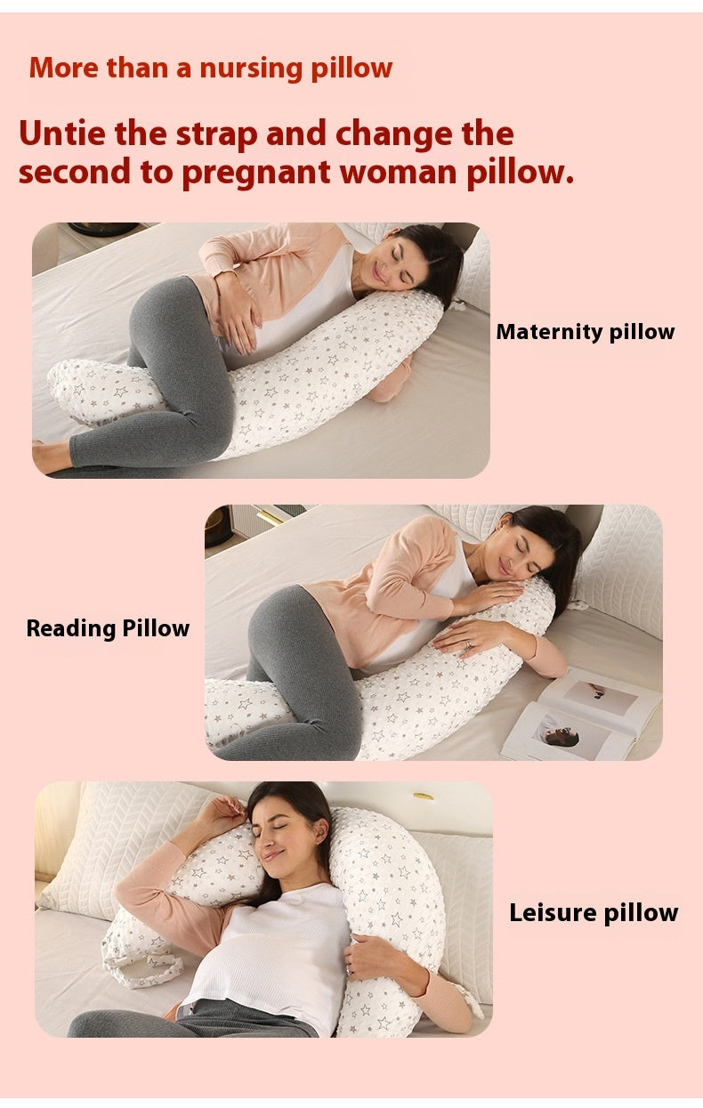 U-Shaped Maternity Pillow – Full Body Pregnancy Support Cushion (140x28cm) - The Little Lights