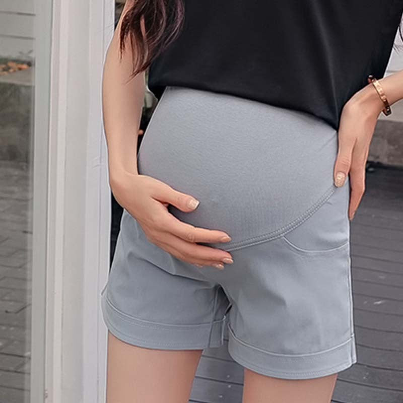 High-Waisted Maternity Belly Support Shorts – Soft & Stretchy Pregnancy Wear - The Little Lights