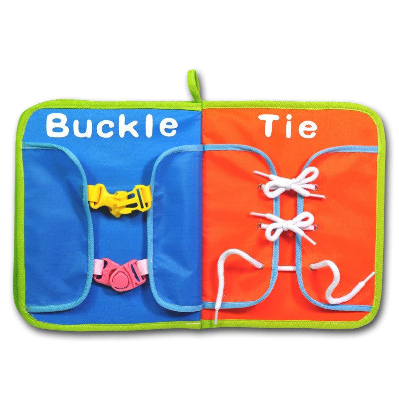 Montessori Baby Cloth Learning Book – Lace, Snap & Button Practice Pages | Fine Motor Skills Toy for Toddlers - The Little Lights