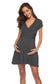 Deep V-Neck Maternity Dress – Soft, Stretchy & Stylish with Short Sleeves - The Little Lights