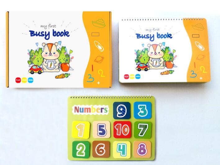 My First Busy Book – Montessori Early Learning Flip Book for Toddlers (Reusable Activities) - The Little Lights