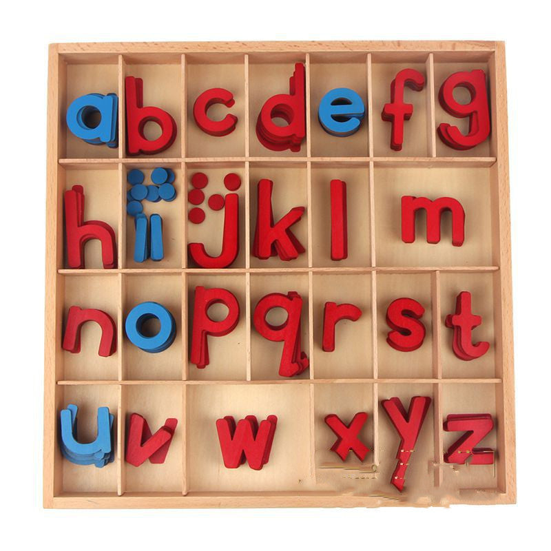 Montessori Wooden Alphabet Letter Box – Lowercase Early Learning Toy for Kids - The Little Lights
