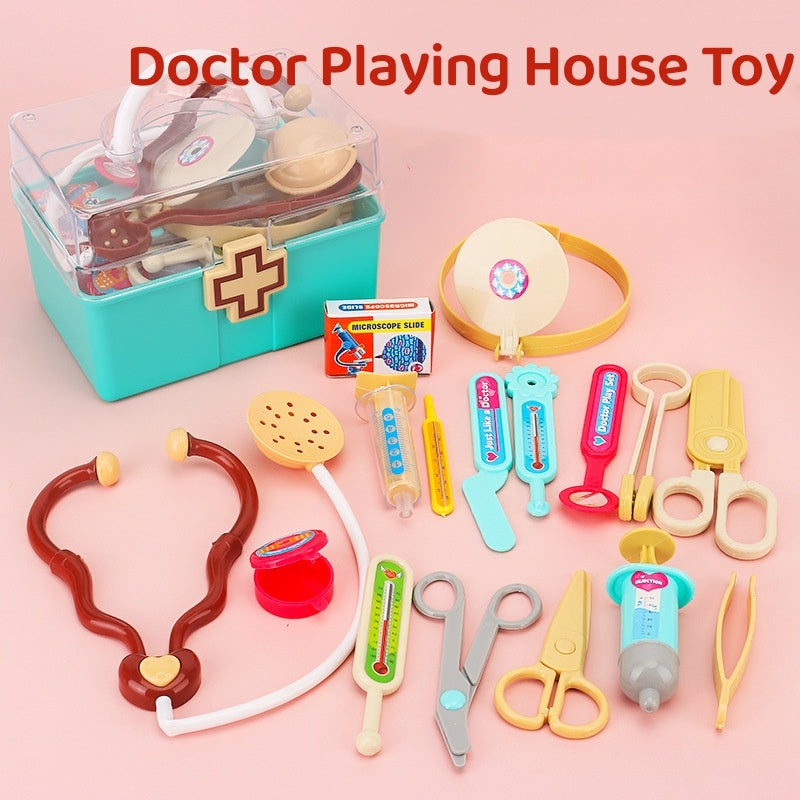 16-Piece Kids Doctor Play Set – Pretend Medical Kit with Stethoscope, Syringe & Case for Toddlers - The Little Lights