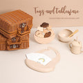 Montessori-Inspired Infant Educational Toy Set – Sensory Learning Toys with Wooden Stacking & Feeding Tools | Baby Gift Box (3 Styles) - The Little Lights