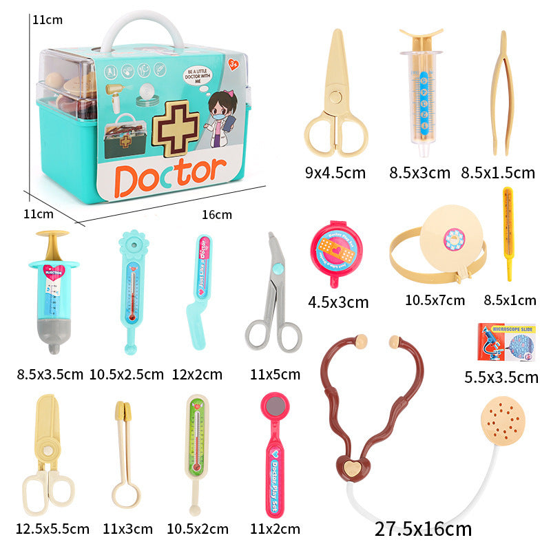 16-Piece Kids Doctor Play Set – Pretend Medical Kit with Stethoscope, Syringe & Case for Toddlers - The Little Lights