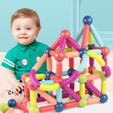 Magnetic Building Sticks for Kids – Colorful STEM Construction Toy Set for Early Learning & Creativity - The Little Lights