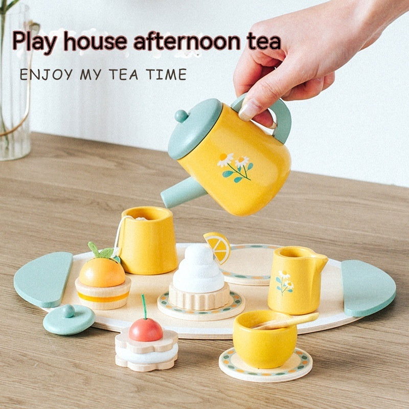 Wooden Afternoon Tea Set – Pretend Play Tea Party Toy for Kids - The Little Lights