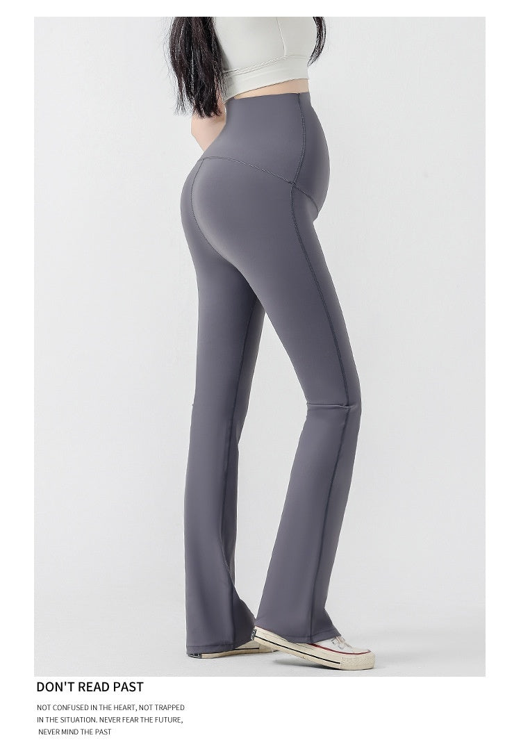 Maternity Yoga Bell-Bottom Pants – High-Waisted, Breathable, Casual Slim Fit - The Little Lights