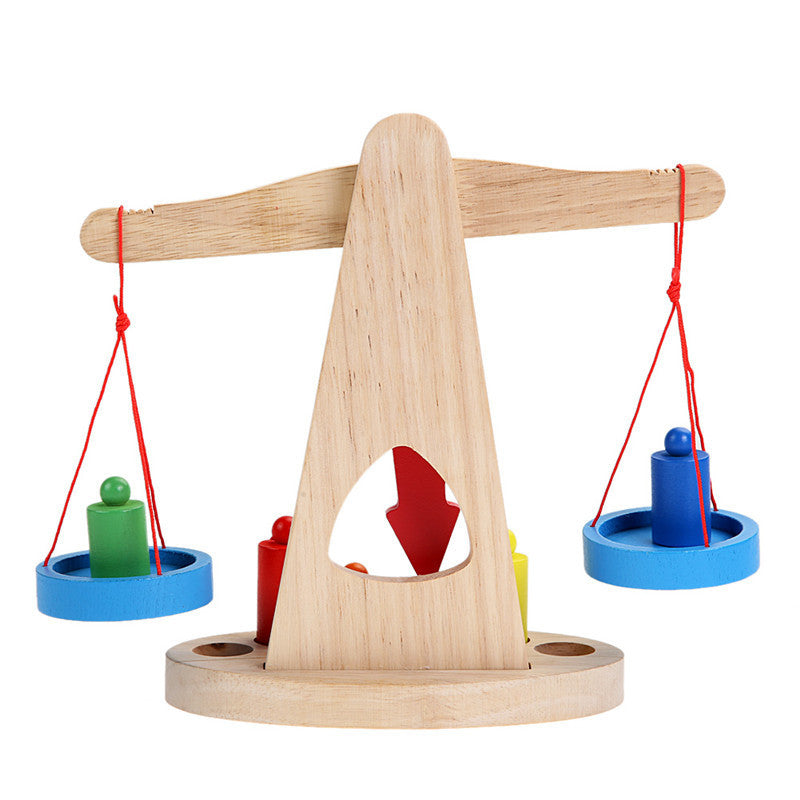 Montessori Wooden Balance Beam Toy for Kids – Educational Scale & Weight Sorting Game for Early Learning - The Little Lights