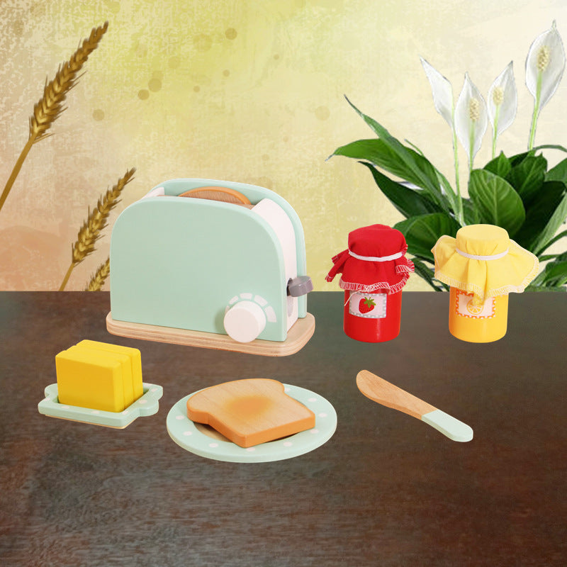 Wooden Bread Maker Pretend Play Set – Montessori-Inspired Kitchen Toy for Kids - The Little Lights