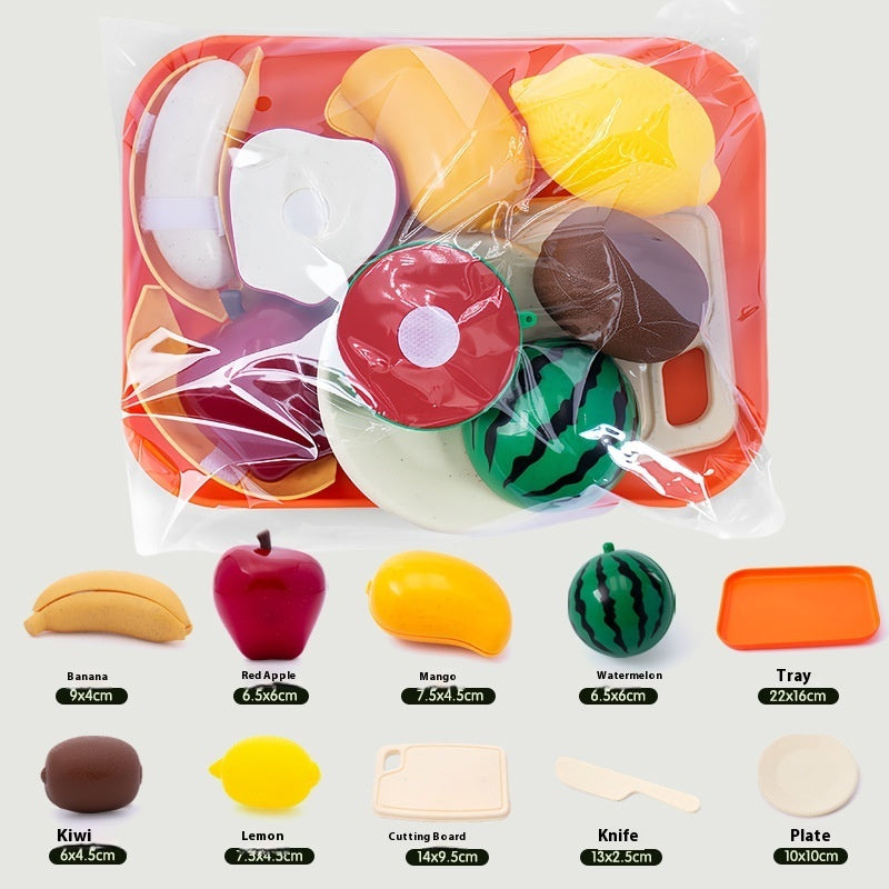 Kids’ Pretend Play Fruit Cutting Set – Montessori-Inspired Emulational Food Slicer Toy for Toddlers - The Little Lights