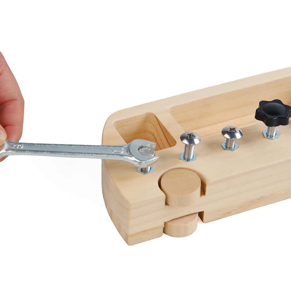 Busy Bus Wooden Screwdriver Toy – Montessori Fine Motor Tool Set for Toddlers & Kids - The Little Lights