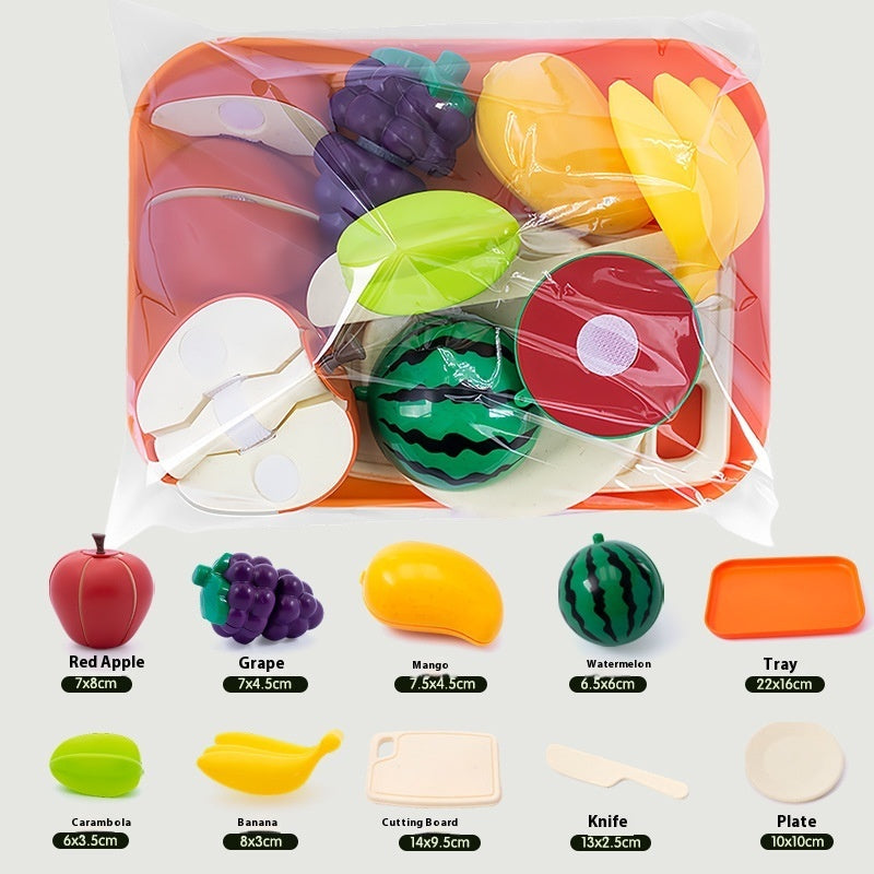 Kids’ Pretend Play Fruit Cutting Set – Montessori-Inspired Emulational Food Slicer Toy for Toddlers - The Little Lights