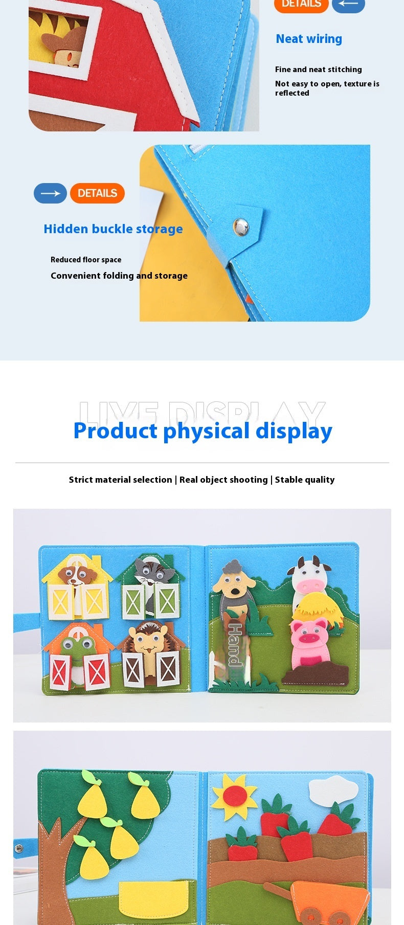 DIY Felt Montessori Cloth Book – Early Learning Activity Book for Toddlers - The Little Lights