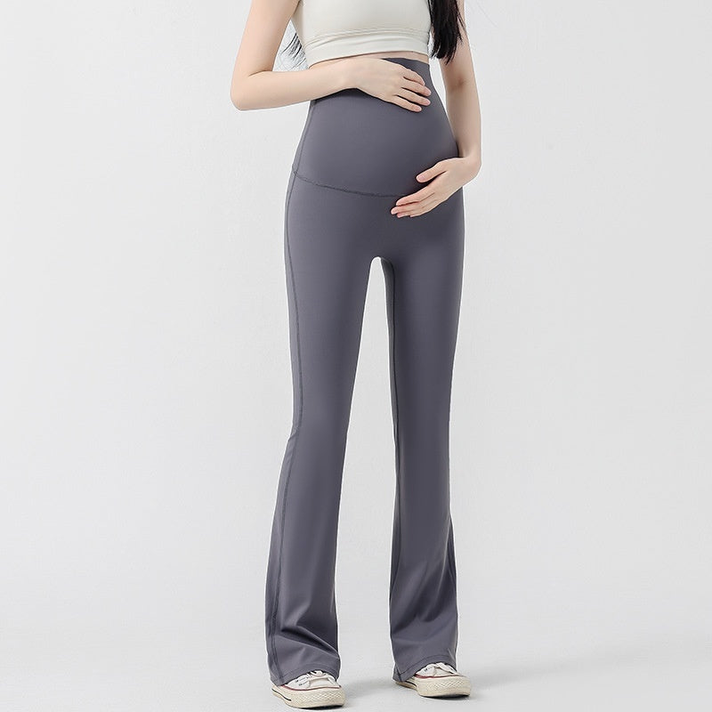 Maternity Yoga Bell-Bottom Pants – High-Waisted, Breathable, Casual Slim Fit - The Little Lights