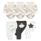 6-Piece Baby Bodysuit & Pants Set – Cotton Long Sleeve Infant Outfit (3M–12M) - The Little Lights