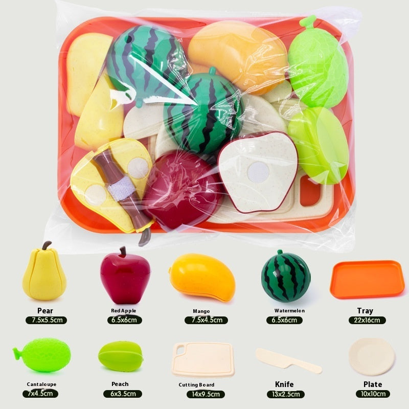 Kids’ Pretend Play Fruit Cutting Set – Montessori-Inspired Emulational Food Slicer Toy for Toddlers - The Little Lights