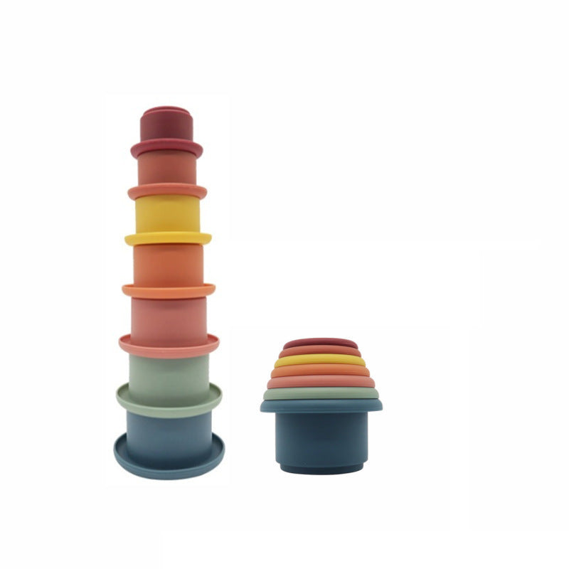 Silicone Stacking Cups for Babies – Montessori-Inspired Sensory Toy for Infants & Toddlers - The Little Lights