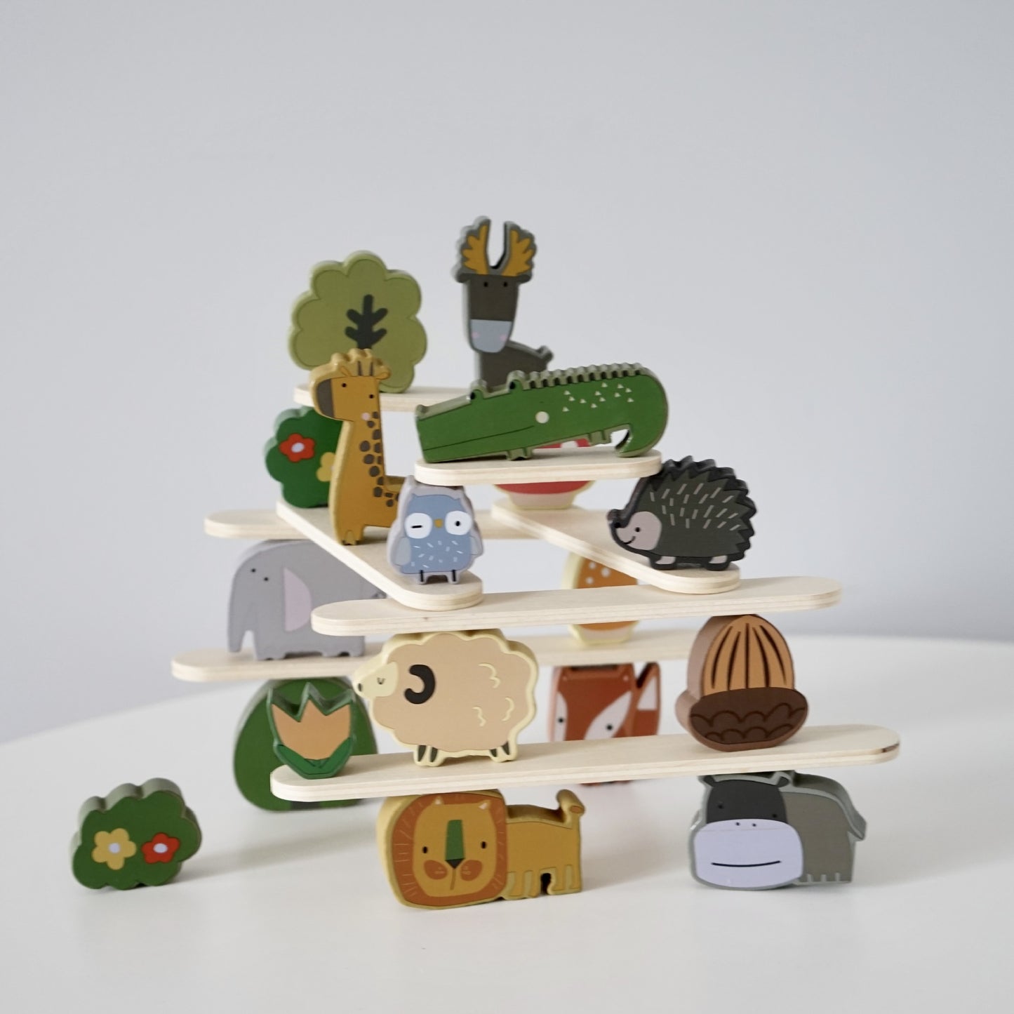 Animal Balance Blocks – Wooden Stacking & Coordination Toy for Kids - The Little Lights