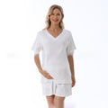 Summer Waffle Knit Maternity Pajama Set – Short Sleeve Nursing Top + Shorts (3XL–S) - The Little Lights