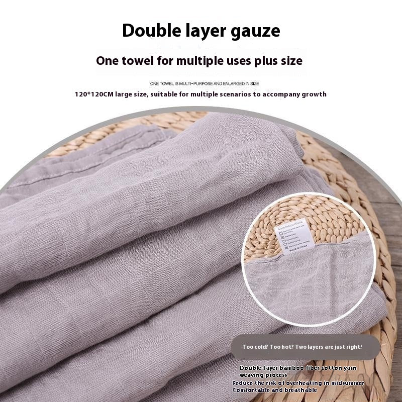 Infant Cotton Gauze Blanket – Breathable Double-Layer Swaddle Wrap for Newborns | Soft Muslin Baby Blanket (120x120cm) - The Little Lights