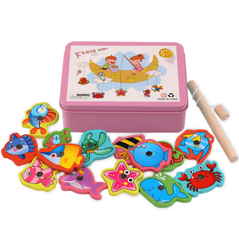 Magnetic Fishing Game Toy Set for Kids – Colorful Wooden Fish, Rod & Storage Tin | Educational Preschool Activity - The Little Lights