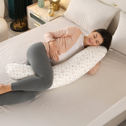 U-Shaped Maternity Pillow – Full Body Pregnancy Support Cushion (140x28cm) - The Little Lights