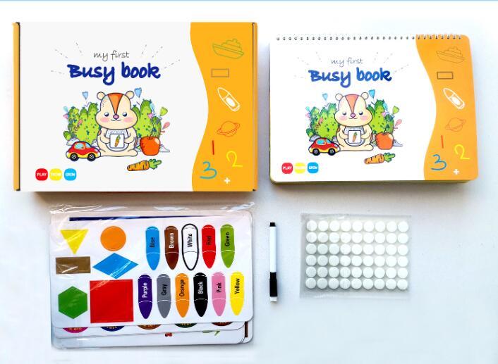 My First Busy Book – Montessori Early Learning Flip Book for Toddlers (Reusable Activities) - The Little Lights