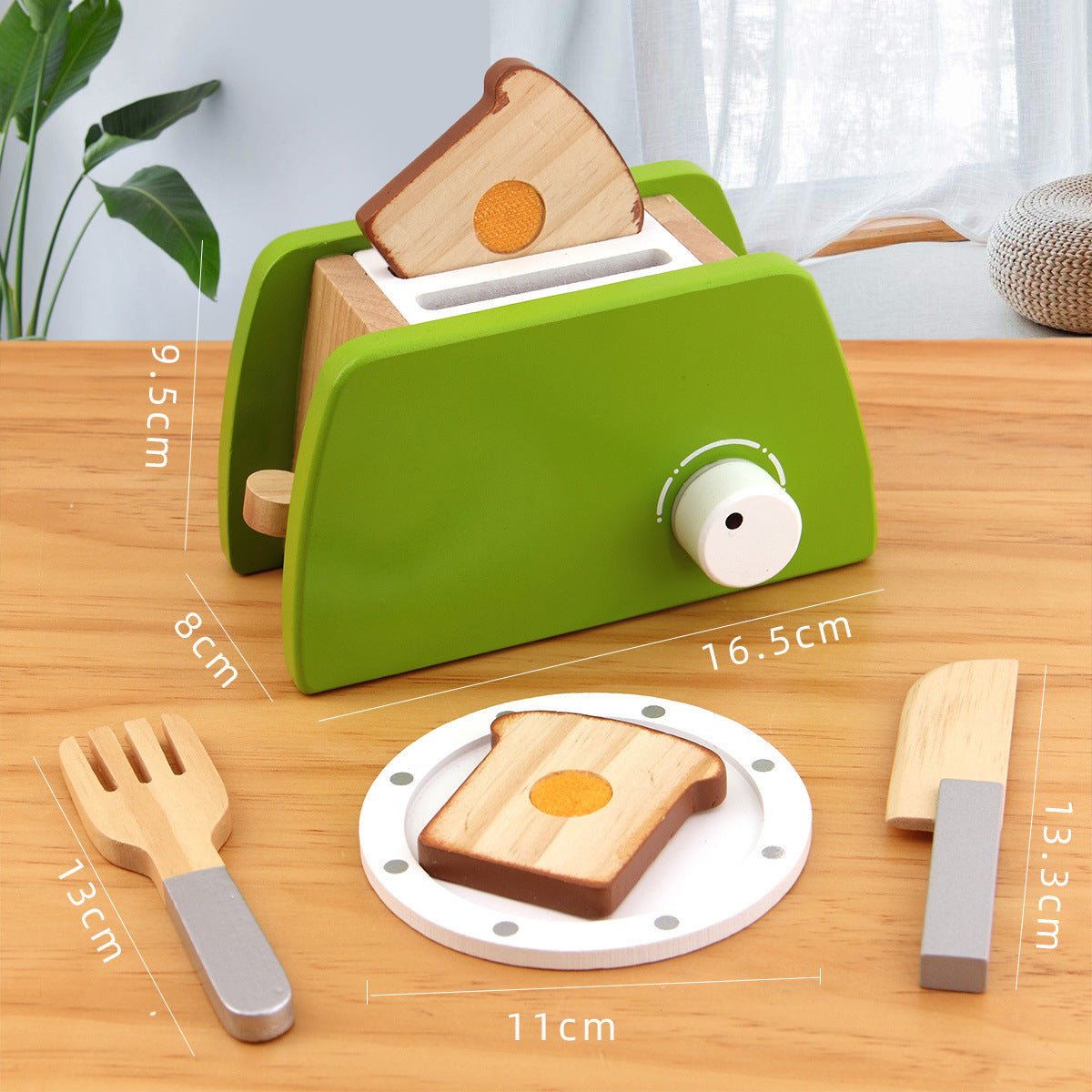 Wooden Bread Maker Pretend Play Set – Montessori-Inspired Kitchen Toy for Kids - The Little Lights