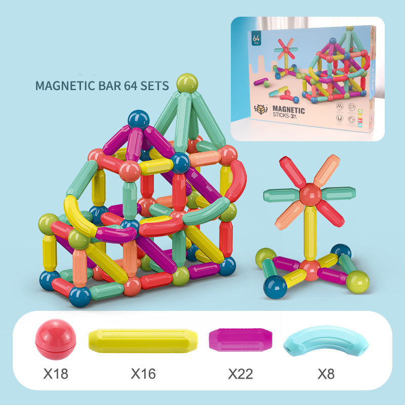 Magnetic Building Sticks for Kids – Colorful STEM Construction Toy Set for Early Learning & Creativity - The Little Lights