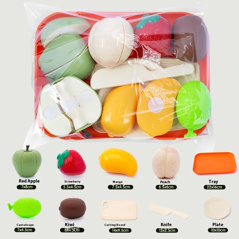 Kids’ Pretend Play Fruit Cutting Set – Montessori-Inspired Emulational Food Slicer Toy for Toddlers - The Little Lights