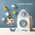 Montessori Rocket Busy Box – Multi-Sensory Wooden Toy for Toddlers’ Cognitive Development - The Little Lights