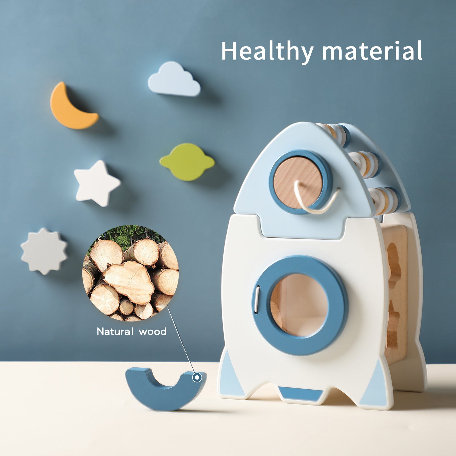 Montessori Rocket Busy Box – Multi-Sensory Wooden Toy for Toddlers’ Cognitive Development - The Little Lights