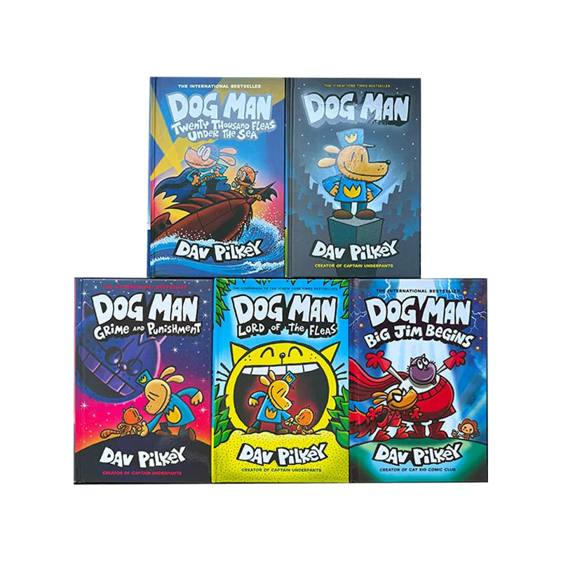 Dog Man Graphic Novel Book Set – 5-Book Funny Chapter Collection for Kids | Dav Pilkey Series for Early Readers Ages 6–10