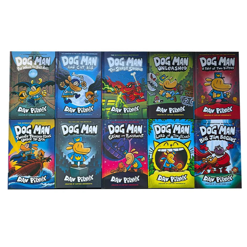 Dog Man Graphic Novel Book Set – 5-Book Funny Chapter Collection for Kids | Dav Pilkey Series for Early Readers Ages 6–10