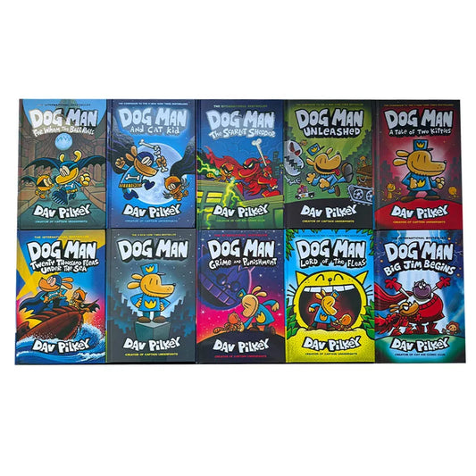 Dog Man Graphic Novel Book Set – 5-Book Funny Chapter Collection for Kids | Dav Pilkey Series for Early Readers Ages 6–10