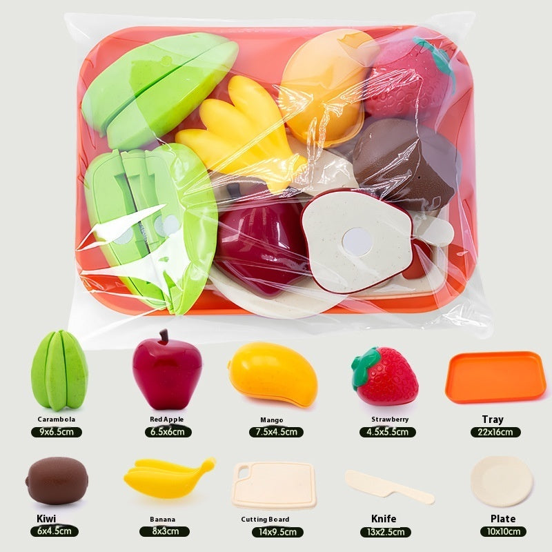 Kids’ Pretend Play Fruit Cutting Set – Montessori-Inspired Emulational Food Slicer Toy for Toddlers - The Little Lights