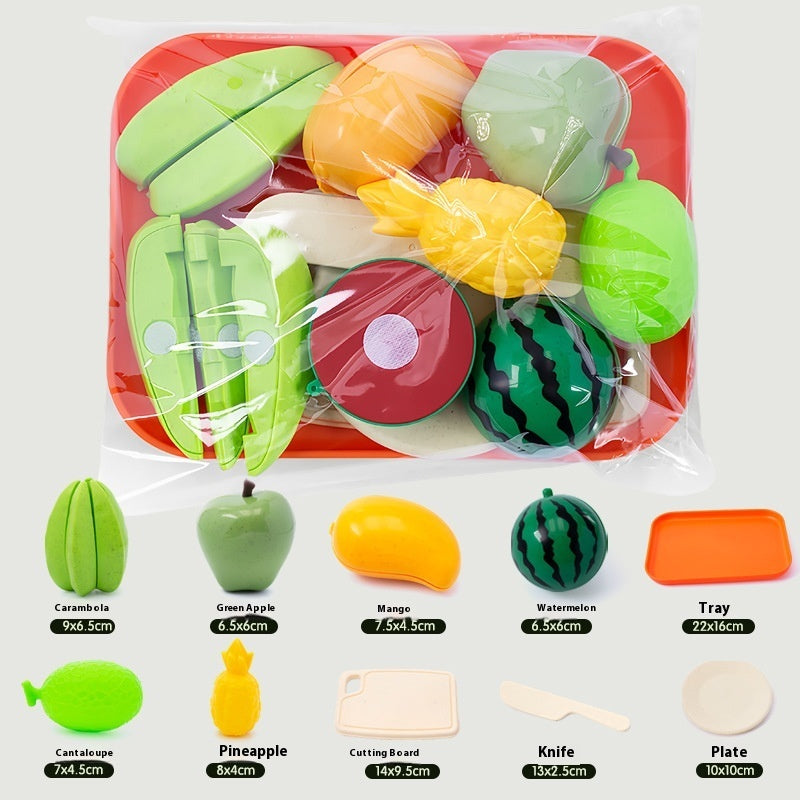 Kids’ Pretend Play Fruit Cutting Set – Montessori-Inspired Emulational Food Slicer Toy for Toddlers - The Little Lights