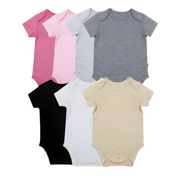Solid Color Baby Onesie – Soft Cotton Romper for Newborns (0–24 Months) | Unisex Bodysuit for Boys & Girls - The Little Lights